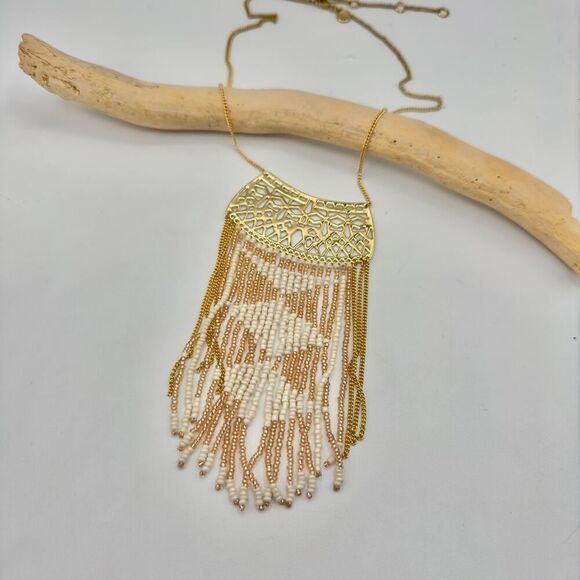 Stella & Dot Navajo Fringe Necklace - Picture 2 of 6